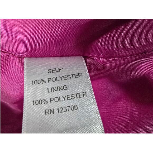 Preston & York Floral Blazer Size 8 | Pink Lined Peplum Jacket | Open Front - Picture 5 of 16